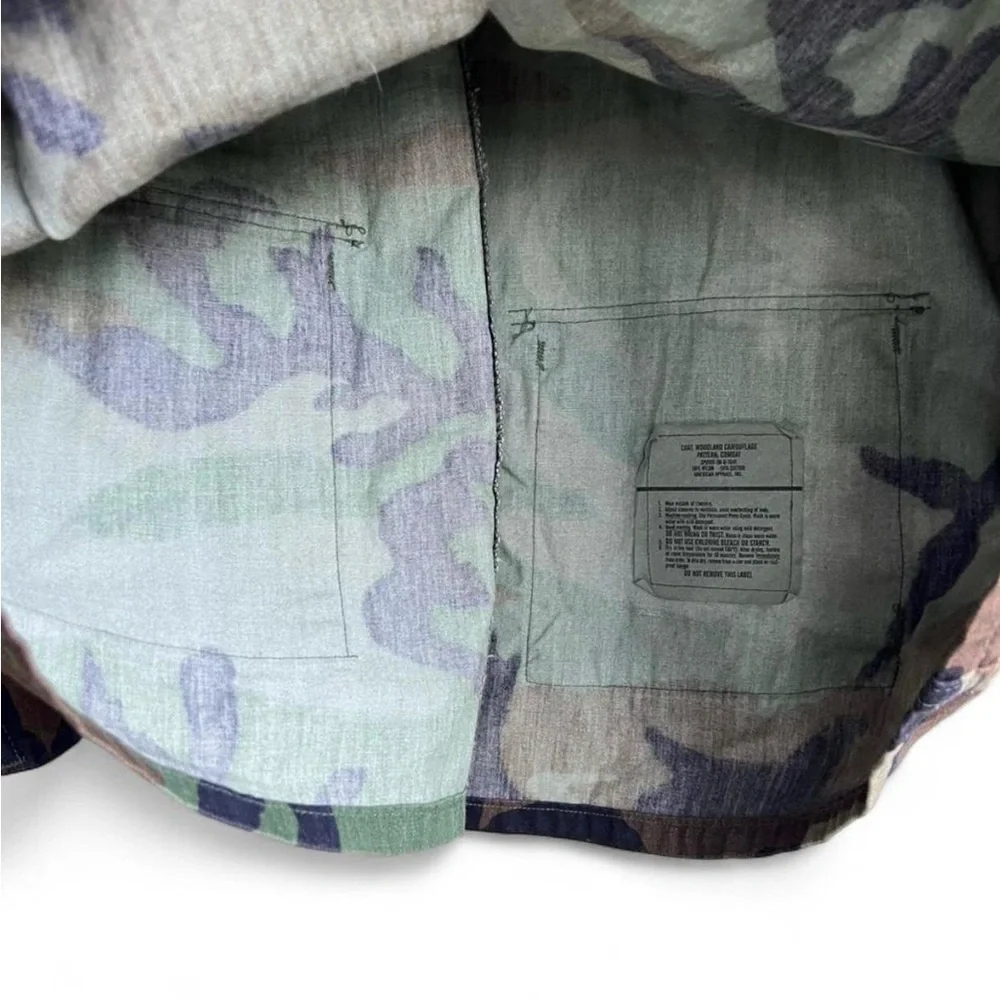 US Army Military Tactical Combat Woodland BDU Streetwear Jacket Sergeant Camo XL - Picture 6 of 13
